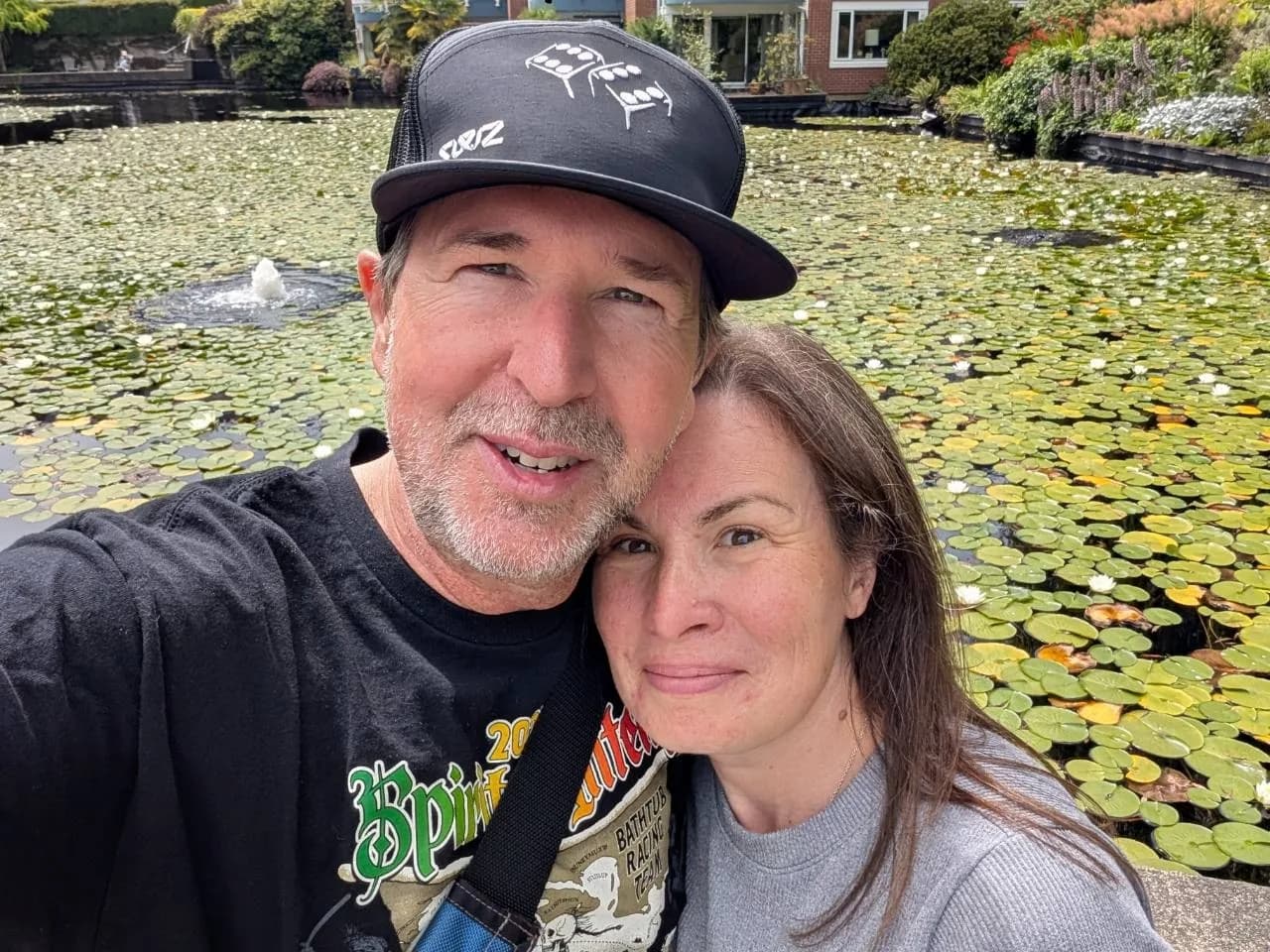 By the lily pond